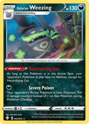 Galarian Weezing [042/072] [Shining Fates] Reverse Holofoil
