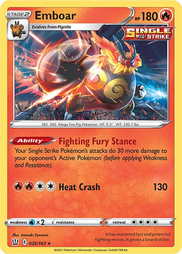 Emboar [025/163] [SWSH05: Battle Styles]