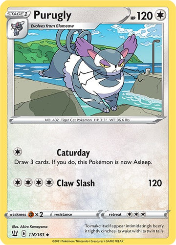 Purugly [116/163] [Battle Styles] Reverse Holofoil
