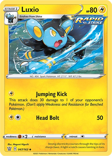 Luxio [047/163] [Battle Styles] Reverse Holofoil