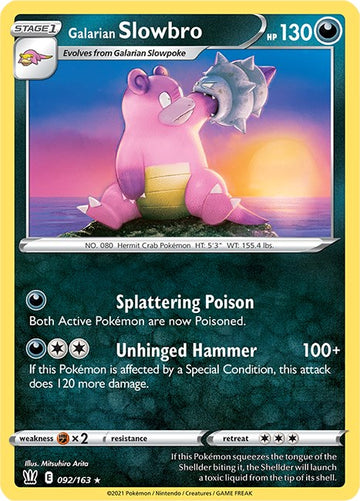 Galarian Slowbro [092/163] [Battle Styles] Reverse Holofoil
