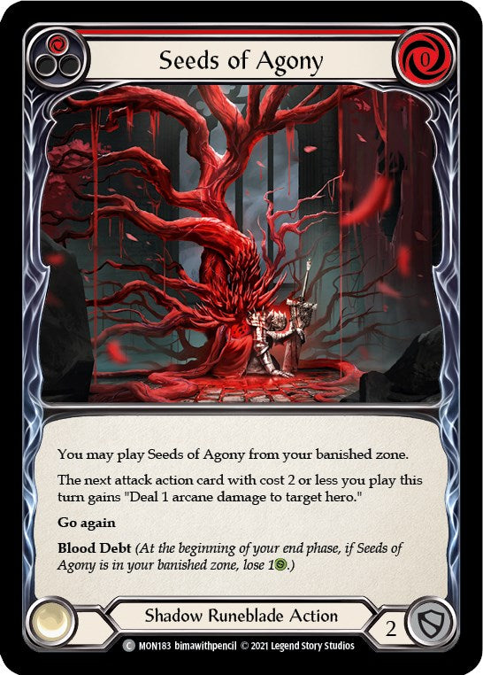 Seeds of Agony (Red) (Rainbow Foil) [MON183-RF] 1st Edition Rainbow Foil