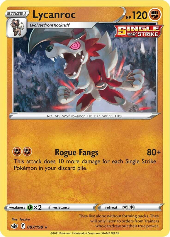 Lycanroc [087/198] [Chilling Reign] Reverse Holofoil