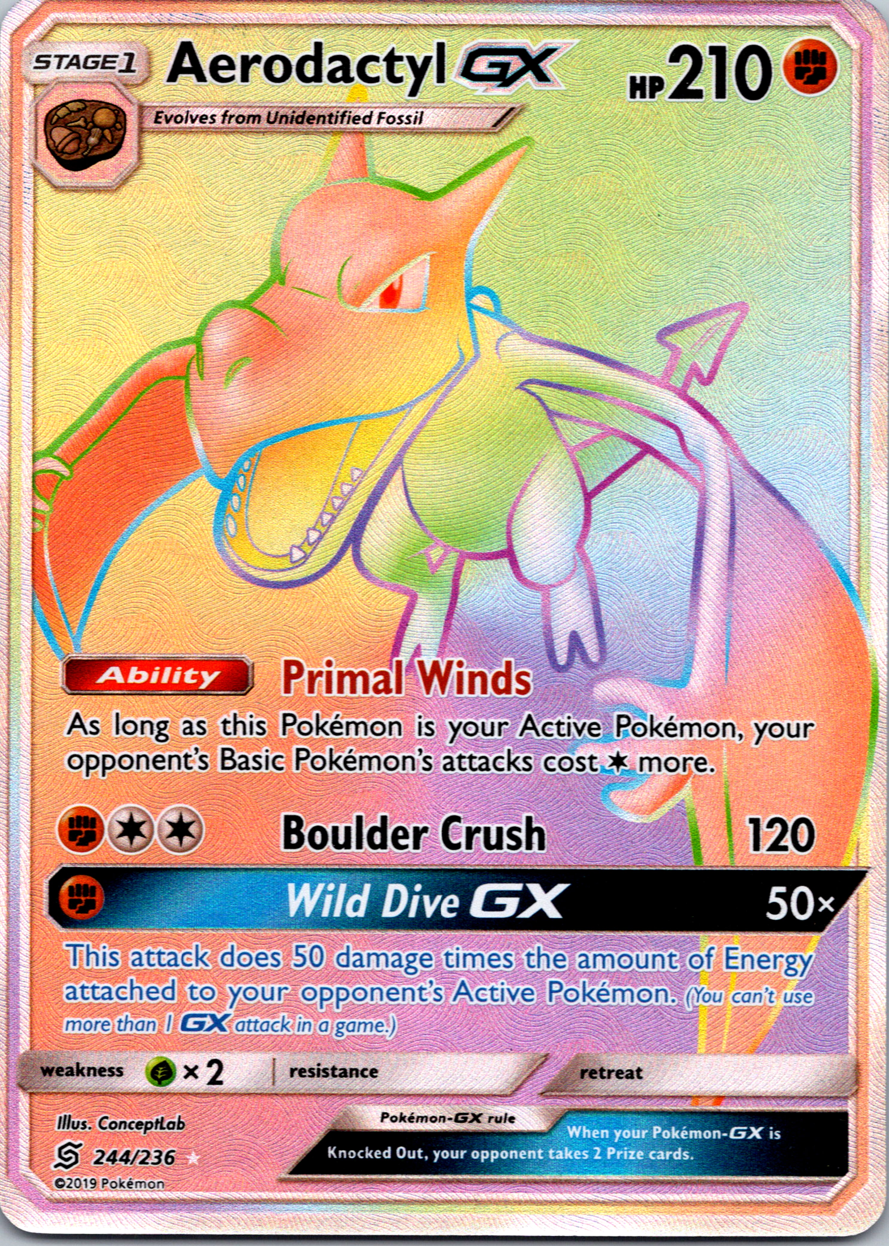 Aerodactyl GX (244/236) [Sun & Moon: Unified Minds]