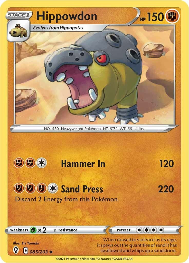 Hippowdon [085/203] [Evolving Skies] Reverse Holofoil