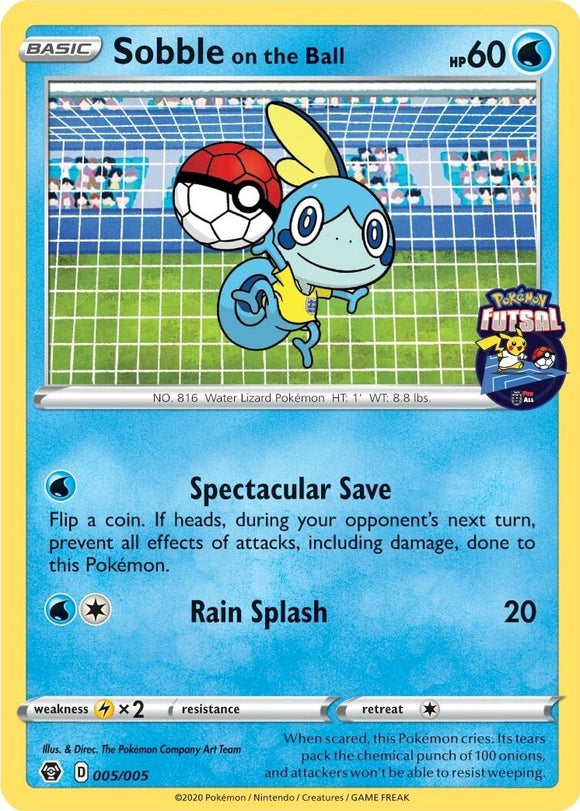 Sobble on the Ball - 005/005 (Pokemon Futsal) [005/005] [Miscellaneous Cards & Products]