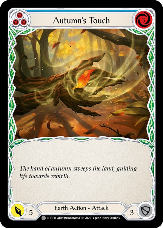 Autumn's Touch (Blue) [U-ELE130] Unlimited Rainbow Foil