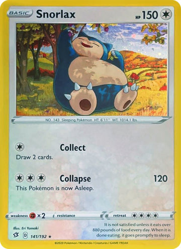 Snorlax (141/192) (Cosmos Holo) [Sword & Shield: Rebel Clash]