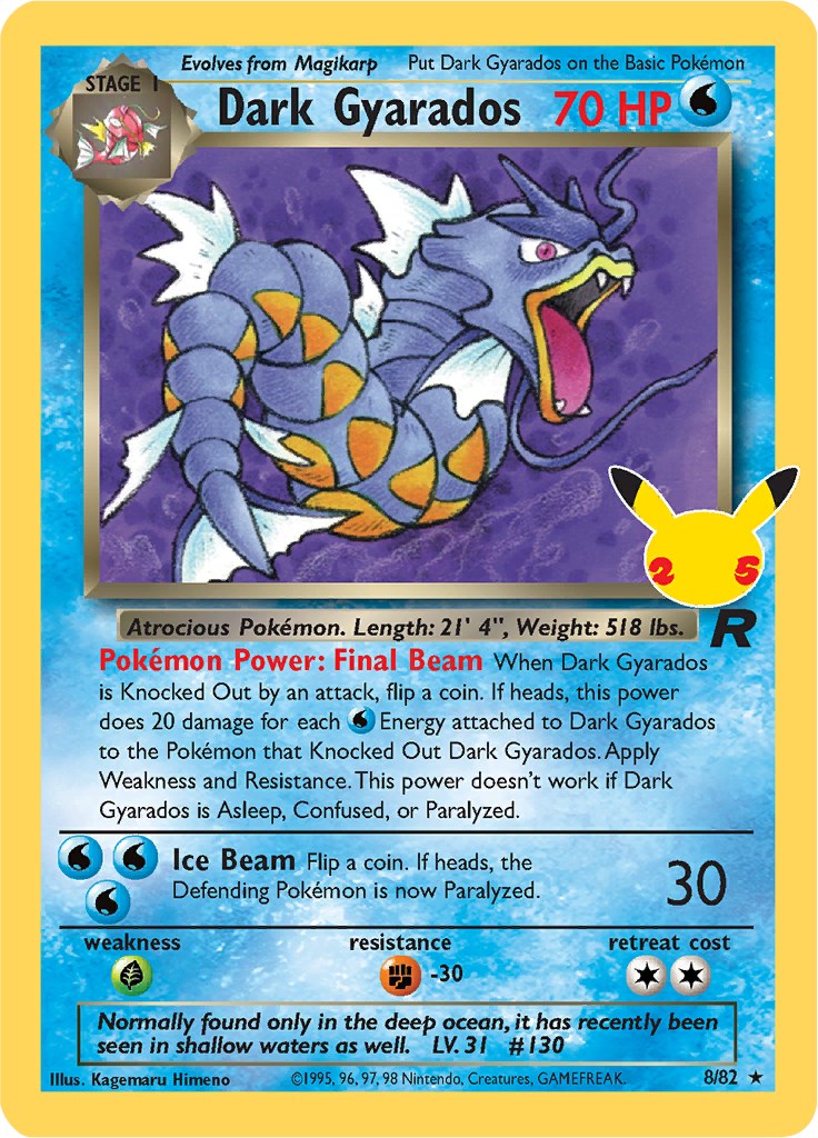 Dark Gyarados [8/82] [Celebrations: Classic Collection] Holofoil