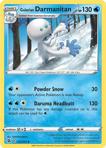Galarian Darmanitan [072/264] [Fusion Strike] Reverse Holofoil