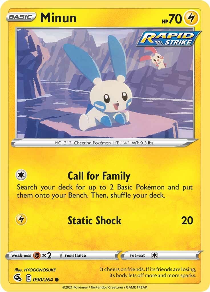 Minun [090/264] [Fusion Strike] Reverse Holofoil