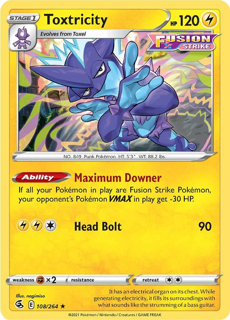 Toxtricity (108) [108/264] [Fusion Strike] Reverse Holofoil