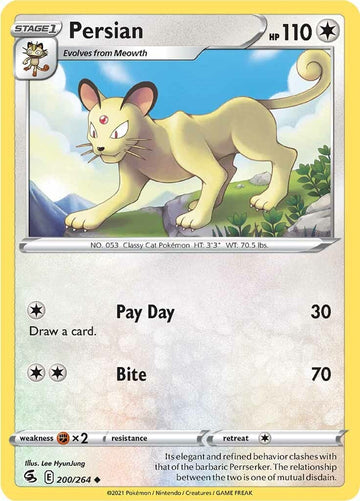 Persian [200/264] [Fusion Strike] Reverse Holofoil