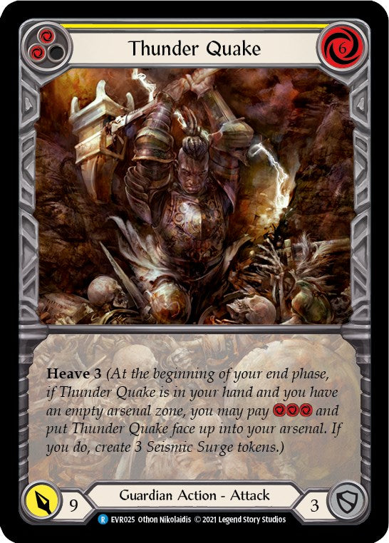 Thunder Quake (Yellow) (Extended Art) [EVR025] [Everfest] 1st Edition Rainbow Foil