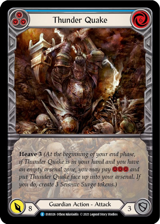 Thunder Quake (Blue) (Extended Art) [EVR026] [Everfest] 1st Edition Rainbow Foil