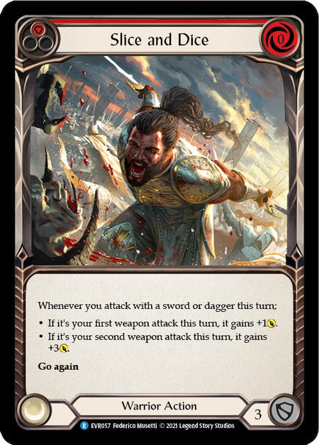 Slice and Dice (Red) [EVR057] [Everfest] 1st Edition Rainbow Foil