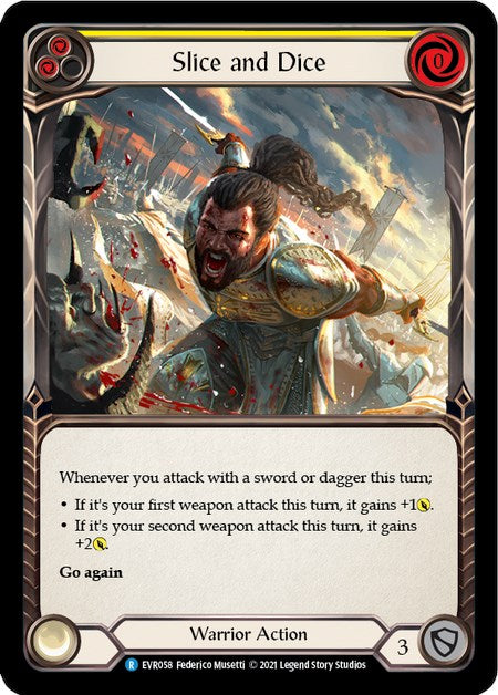 Slice and Dice (Yellow) [EVR058] [Everfest] 1st Edition Rainbow Foil