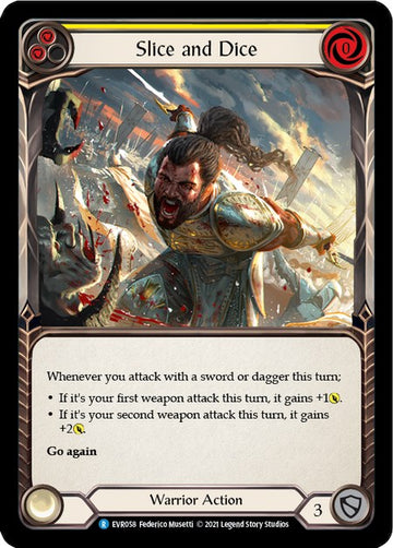 Slice and Dice (Yellow) [EVR058] [Everfest] 1st Edition Rainbow Foil