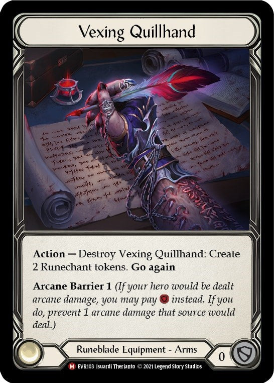 Vexing Quillhand [EVR103] [Everfest] 1st Edition Cold Foil