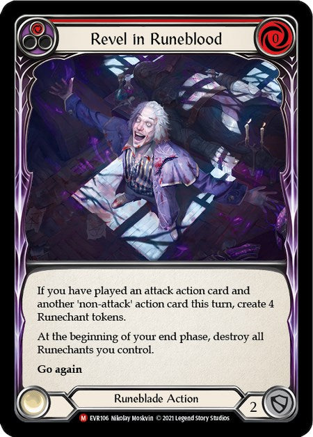 Revel in Runeblood [EVR106] [Everfest] 1st Edition Rainbow Foil