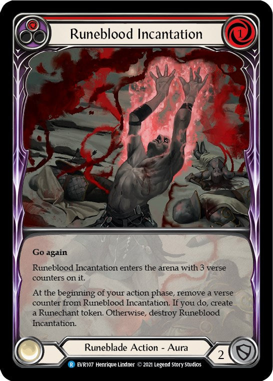 Runeblood Incantation (Red) (Extended Art) [EVR107] [Everfest] 1st Edition Rainbow Foil