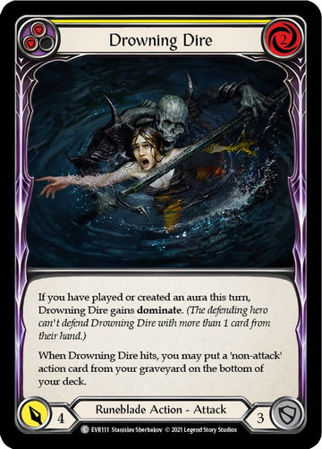 Drowning Dire (Yellow) [Everfest] [EVR111] 1st Edition Rainbow Foil