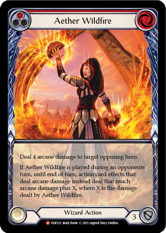 Aether Wildfire (Extended Art) [EVR123] [Everfest] 1st Edition Rainbow Foil