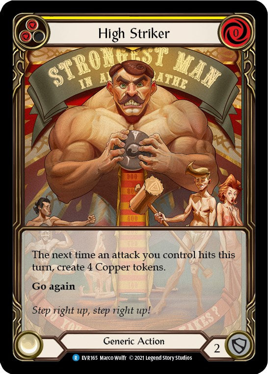 High Striker (Yellow) (Extended Art) [EVR165] [Everfest] 1st Edition Rainbow Foil