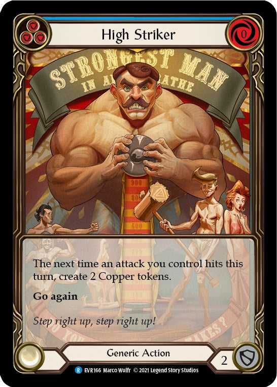 High Striker (Blue) (Extended Art) [EVR166] [Everfest] 1st Edition Rainbow Foil