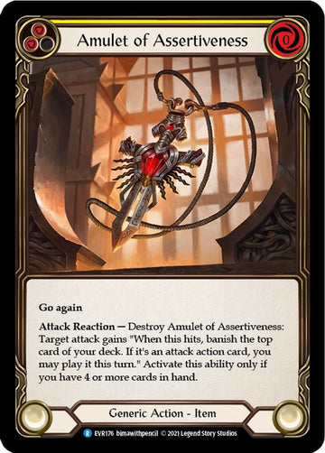 Amulet of Assertiveness [EVR176] [Everfest] 1st Edition Cold Foil