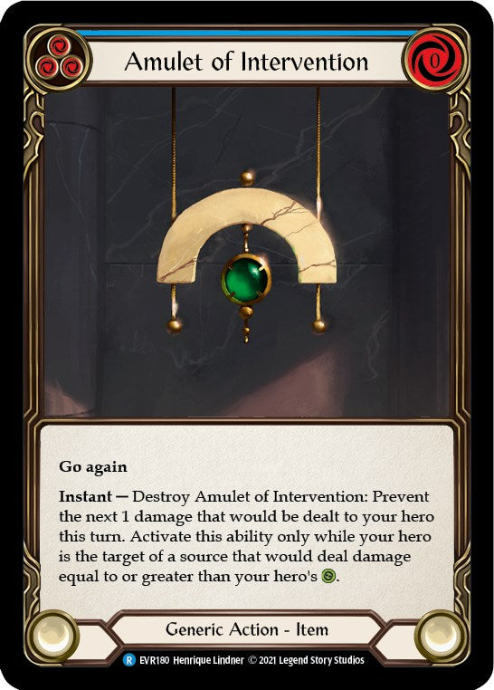 Amulet of Intervention [EVR180] [Everfest] 1st Edition Cold Foil
