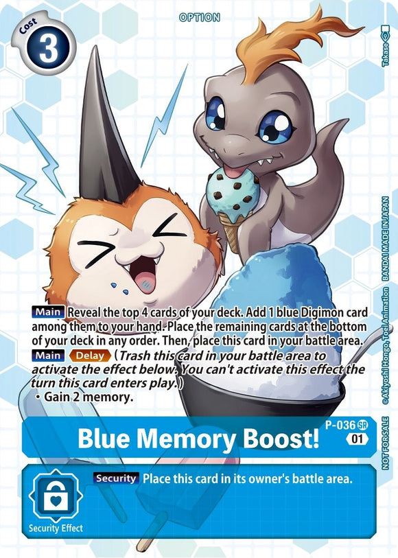 Blue Memory Boost! - P-036 (Next Adventure Box Promotion Pack) [P-036 SR] [Digimon Promotion Cards] Foil