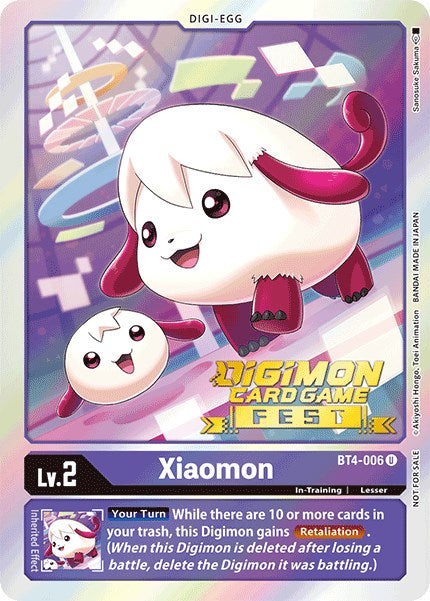 Xiaomon (Digimon Card Game Fest 2022) [BT4-006] [Great Legend] Foil