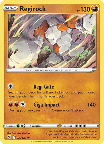 Regirock [075/189] [Astral Radiance] Reverse Holofoil