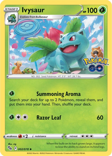 Ivysaur [002/078] [Pokemon GO] Reverse Holofoil