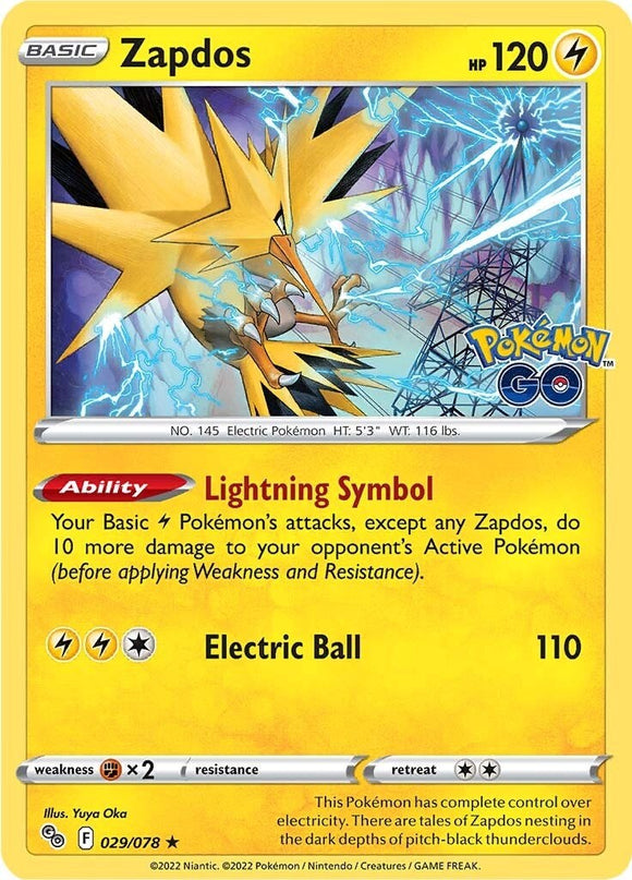 Zapdos (029/078) [Pokémon  GO]
