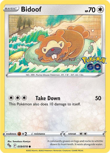 Bidoof [059/078] [Pokemon GO] Reverse Holofoil