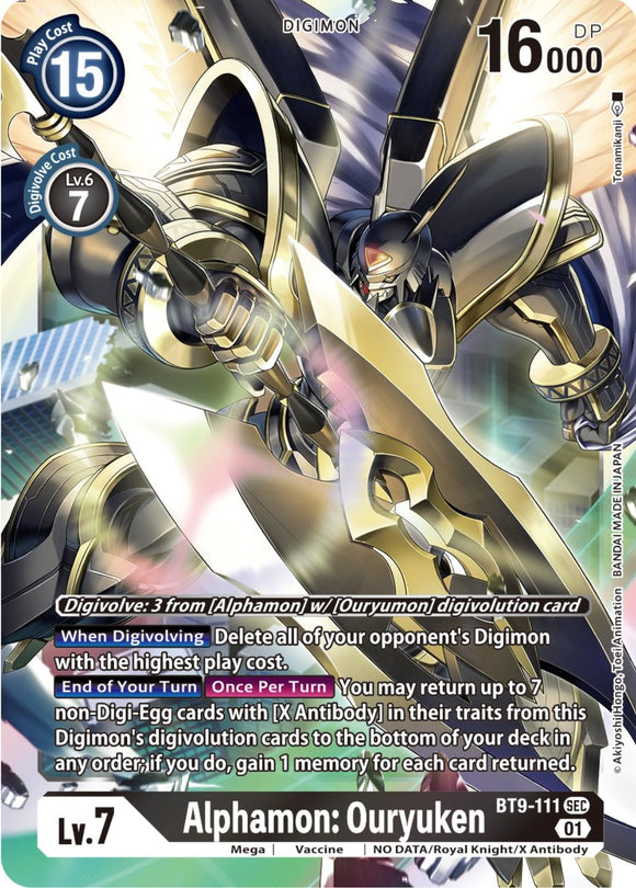Alphamon: Ouryuken [BT9-111 SEC] [X Record] Foil