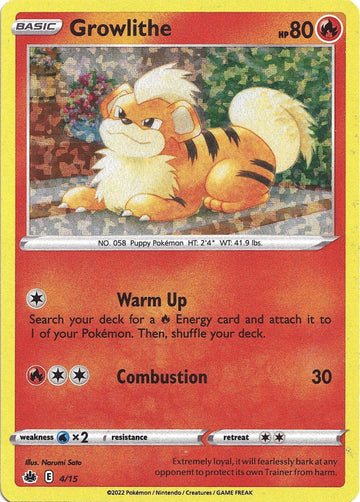 Growlithe - 4/15 [004/015] [McDonald's Promos 2022] Holofoil
