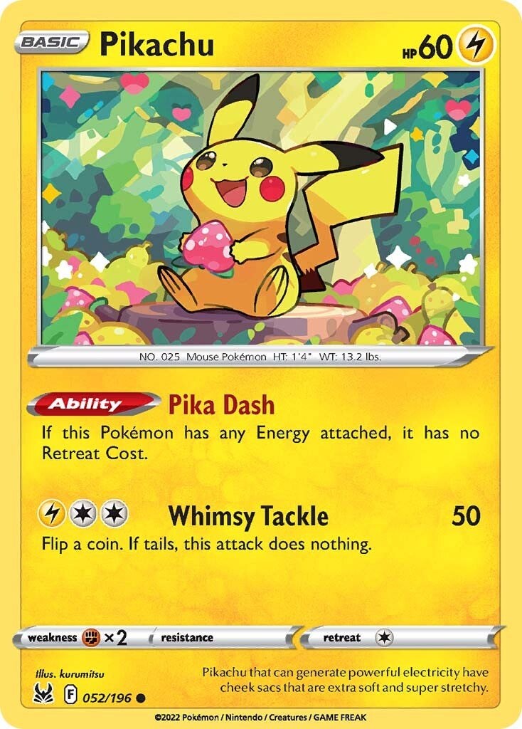 Pikachu [052/196] [Lost Origin] Reverse Holofoil