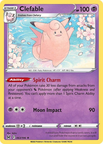 Clefable [063/196] [Lost Origin] Reverse Holofoil
