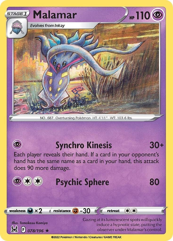 Malamar [078/196] [Lost Origin] Reverse Holofoil