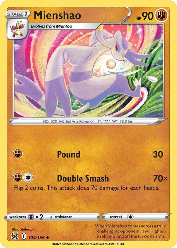 Mienshao [104/196] [Lost Origin] Reverse Holofoil