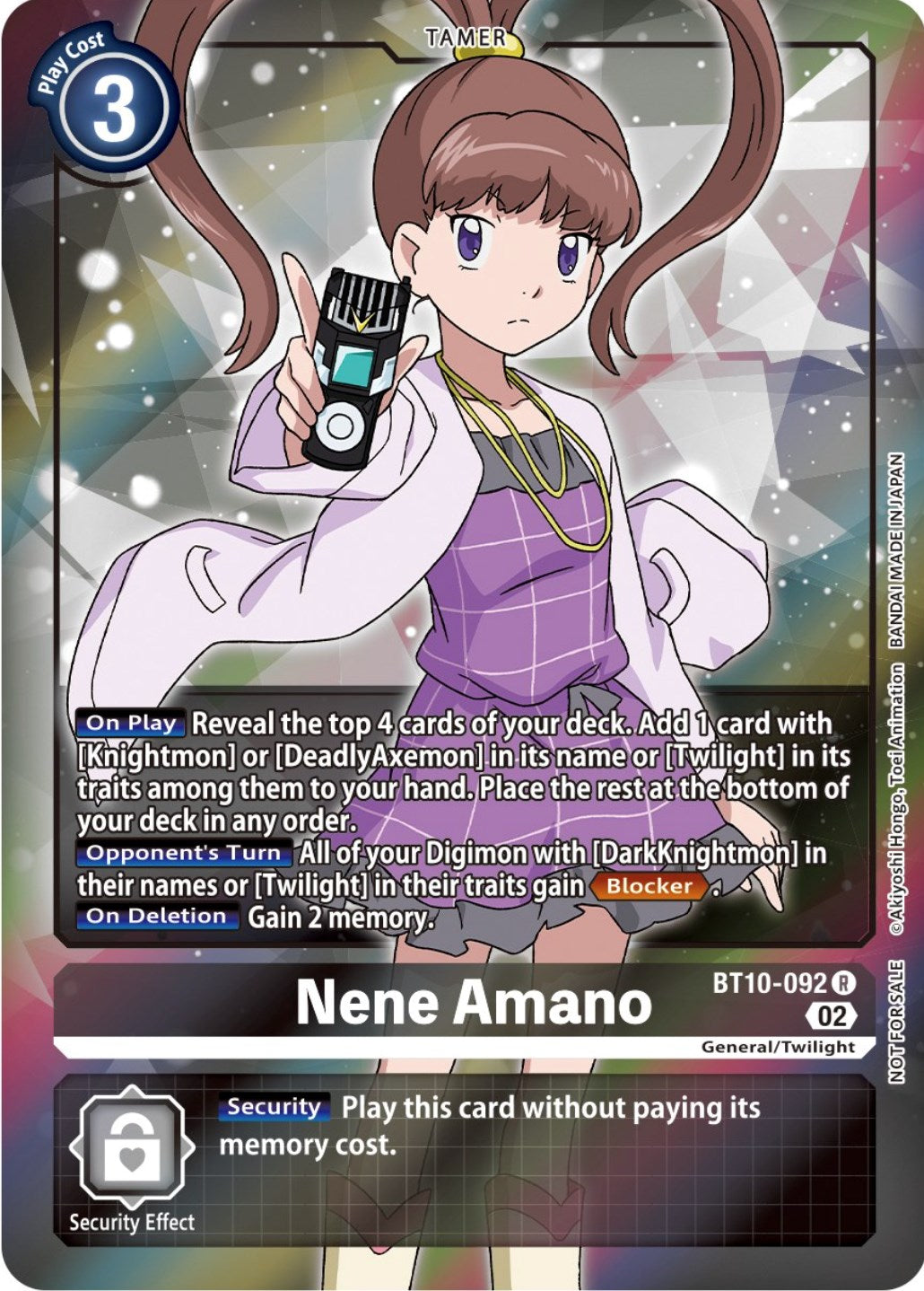 Nene Amano (Box Topper) [BT10-092] [Xros Encounter] Foil