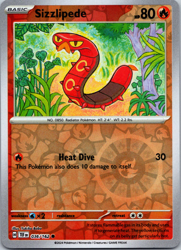 Sizzlipede [036/162] - (Temporal Forces) Reverse Holofoil