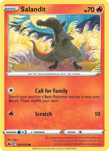 Salandit [027/159] [Crown Zenith] Reverse Holofoil