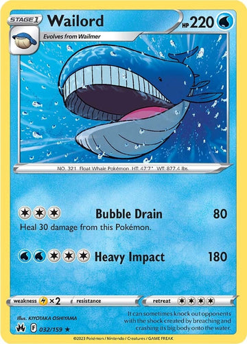 Wailord [032/159] [Crown Zenith] Reverse Holofoil