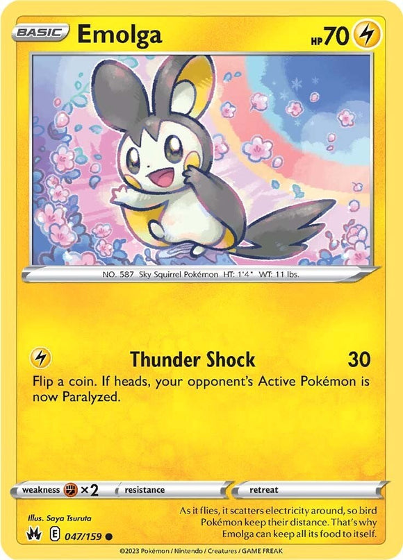 Emolga [047/159] [Crown Zenith] Reverse Holofoil