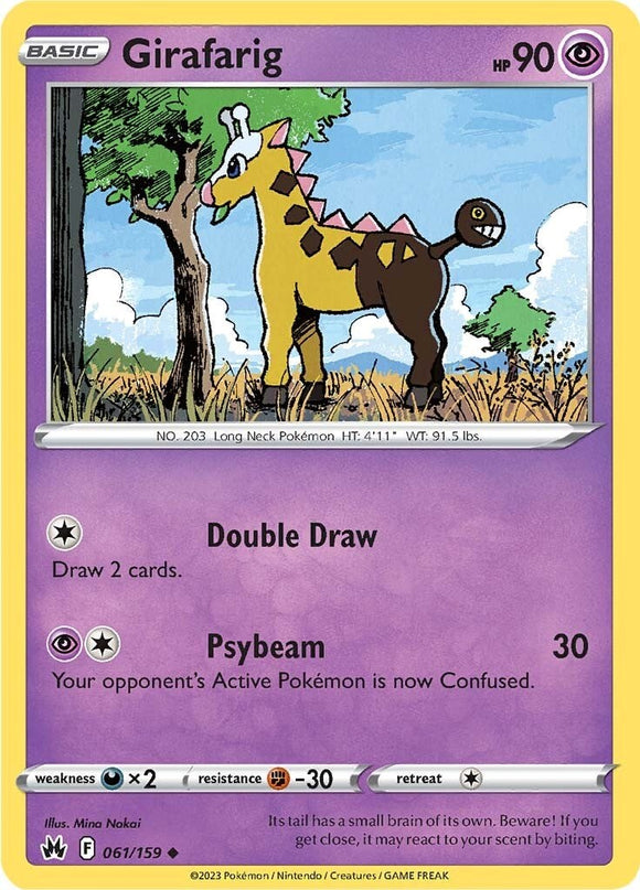 Girafarig [061/159] [Crown Zenith] Reverse Holofoil
