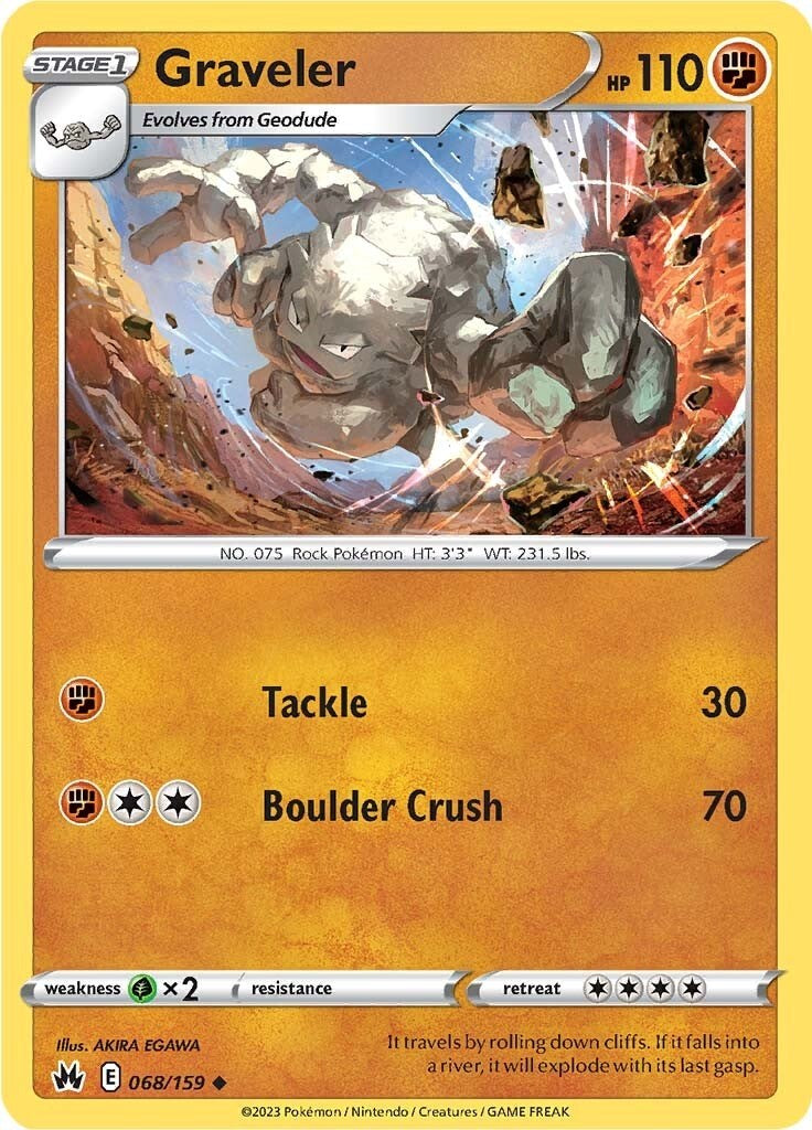 Graveler [068/159] [Crown Zenith] Reverse Holofoil